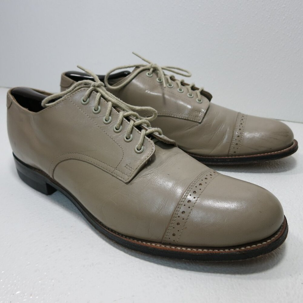 Stacy Adams Cap Toe Leather Dress Oxfords Formal Footwear Men's Shoes 9.5 D